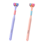 2x Brosses à dents à 3 têtes 360° - Poils souples