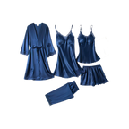 Pyjama - Ensemble 5 Pièces en satin et dentelle