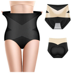 Lot de 3 Culottes gainantes sans couture en soie glacée noir