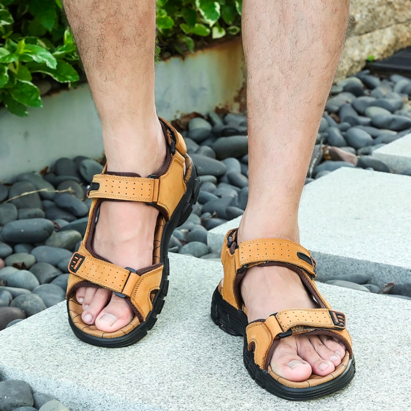 Sandales d'été en cuir pour homme