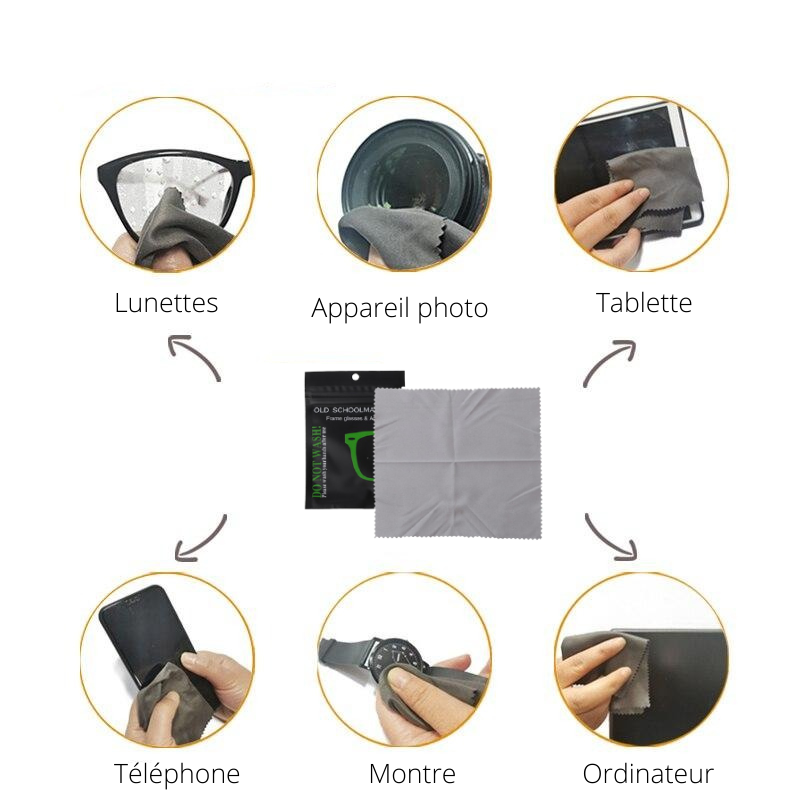 AIMTYD Lingettes anti-buée réutilisables pour écran de verres de lunettes,  non jetables Dry Care Eyes Nano Chiffon anti-buée, 48 heures 600 temps de  nettoyage, emballées individuellement (5)