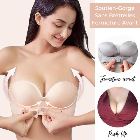 Soutien-gorge sans brettelles fermeture avant