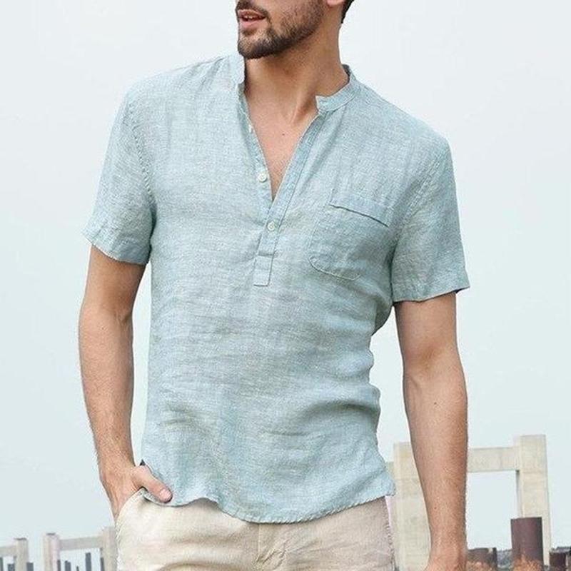 Chemise en lin respirant pour homme