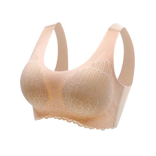 Lot de 3 Brassières Dentelle 5D sans couture Beige