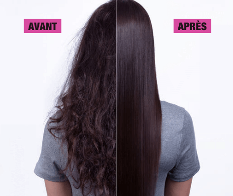 Brosse 3 en 1 - Brosse, Chauffe et Lisse avant/après