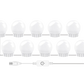 10x Applique LED pour miroir - 3 Modes