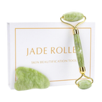 Coffret complet de massage : Rouleau pierre de jade et pierre gua sha