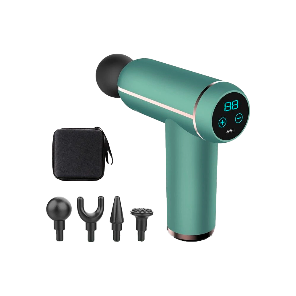 Pistolet de Massage pour la relaxation et récupération musculaire vert