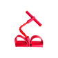 Rameur élastique multifonctionnel rouge