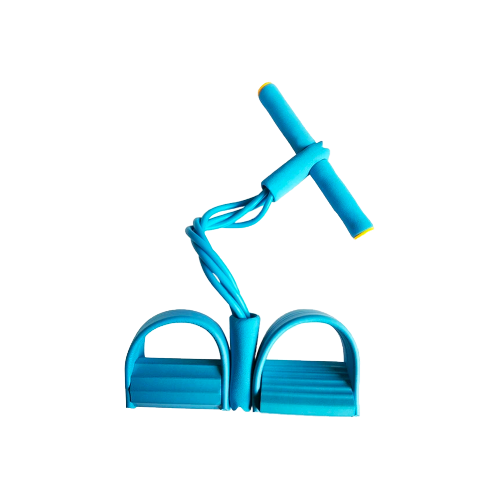 Rameur élastique multifonctionnel bleu