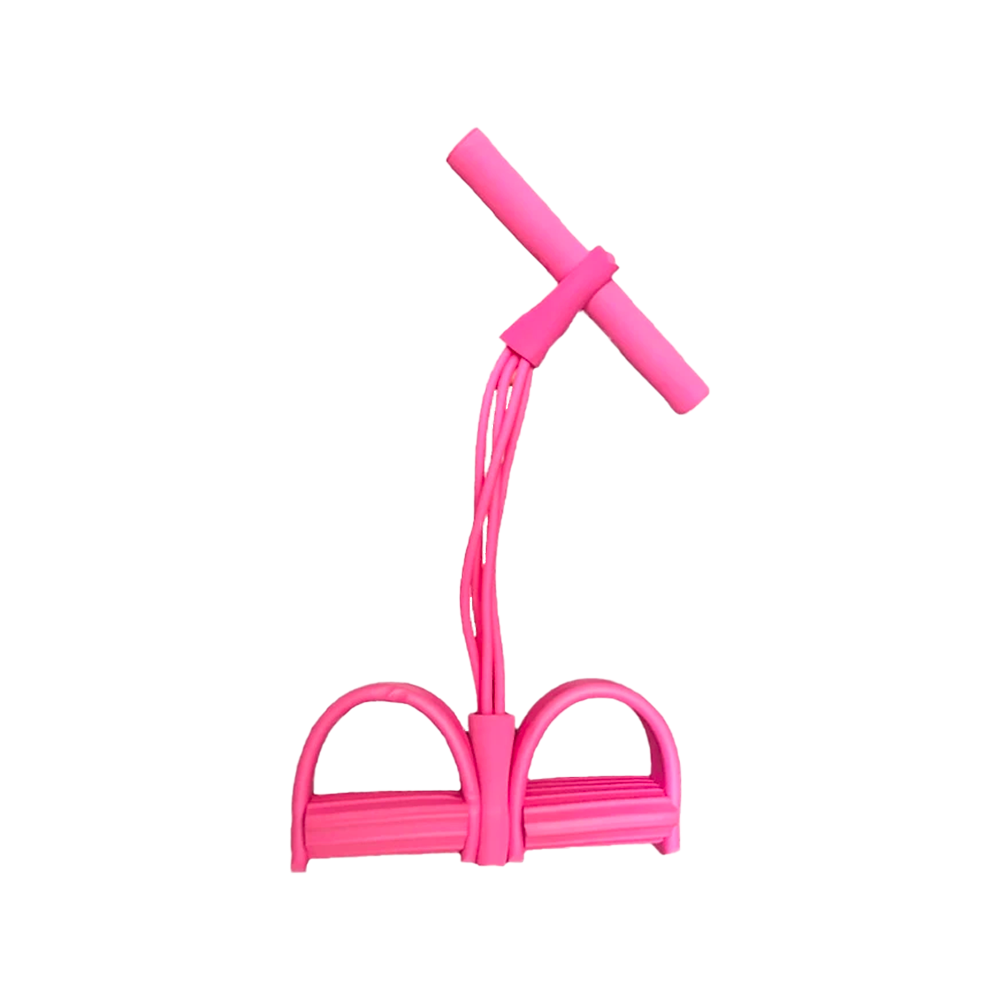 Rameur élastique multifonctionnel rose