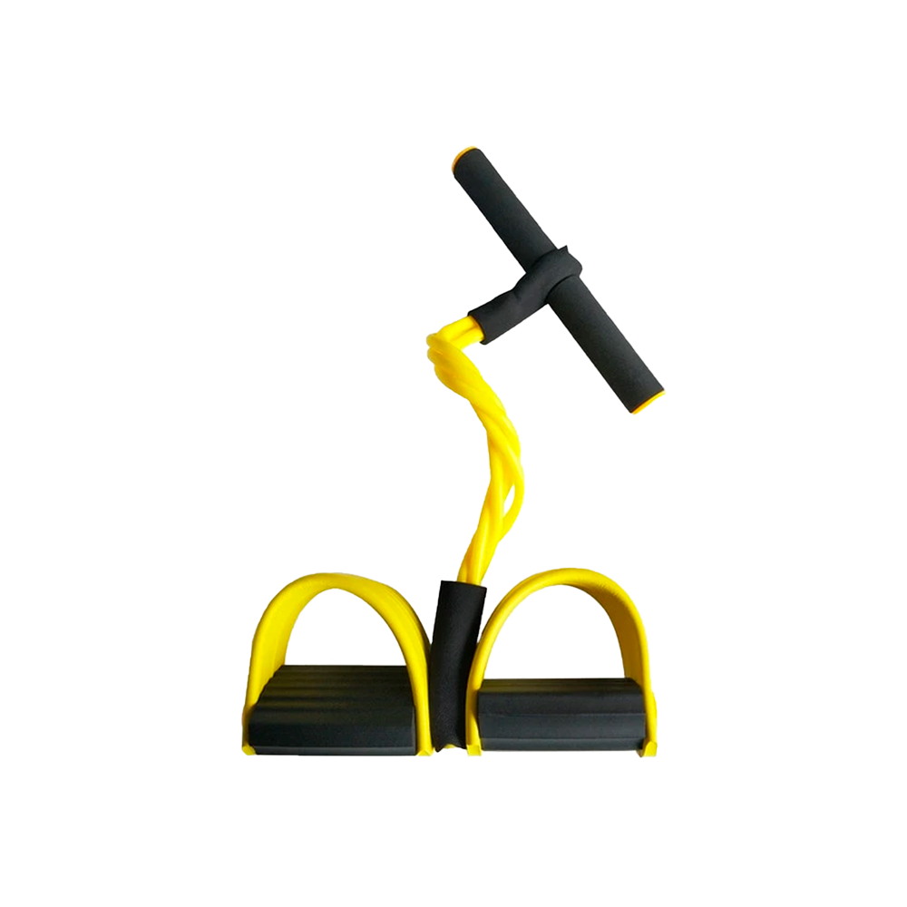 Rameur élastique multifonctionnel jaune