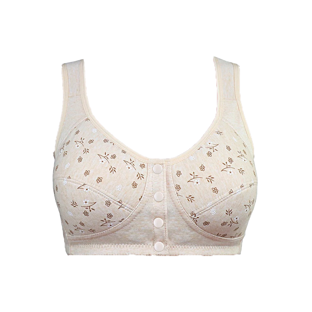 Soutien-gorge 100% coton à imprimé beige