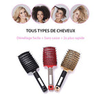  Brosse à Cheveux Démêlante en Poils de Sanglier