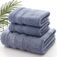 Set de 3 Serviettes en Bambou Bleu